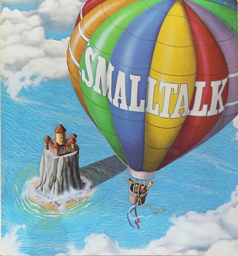 The Smalltalk-baloon painting from the cover of the August 1981 issue of Byte magazine