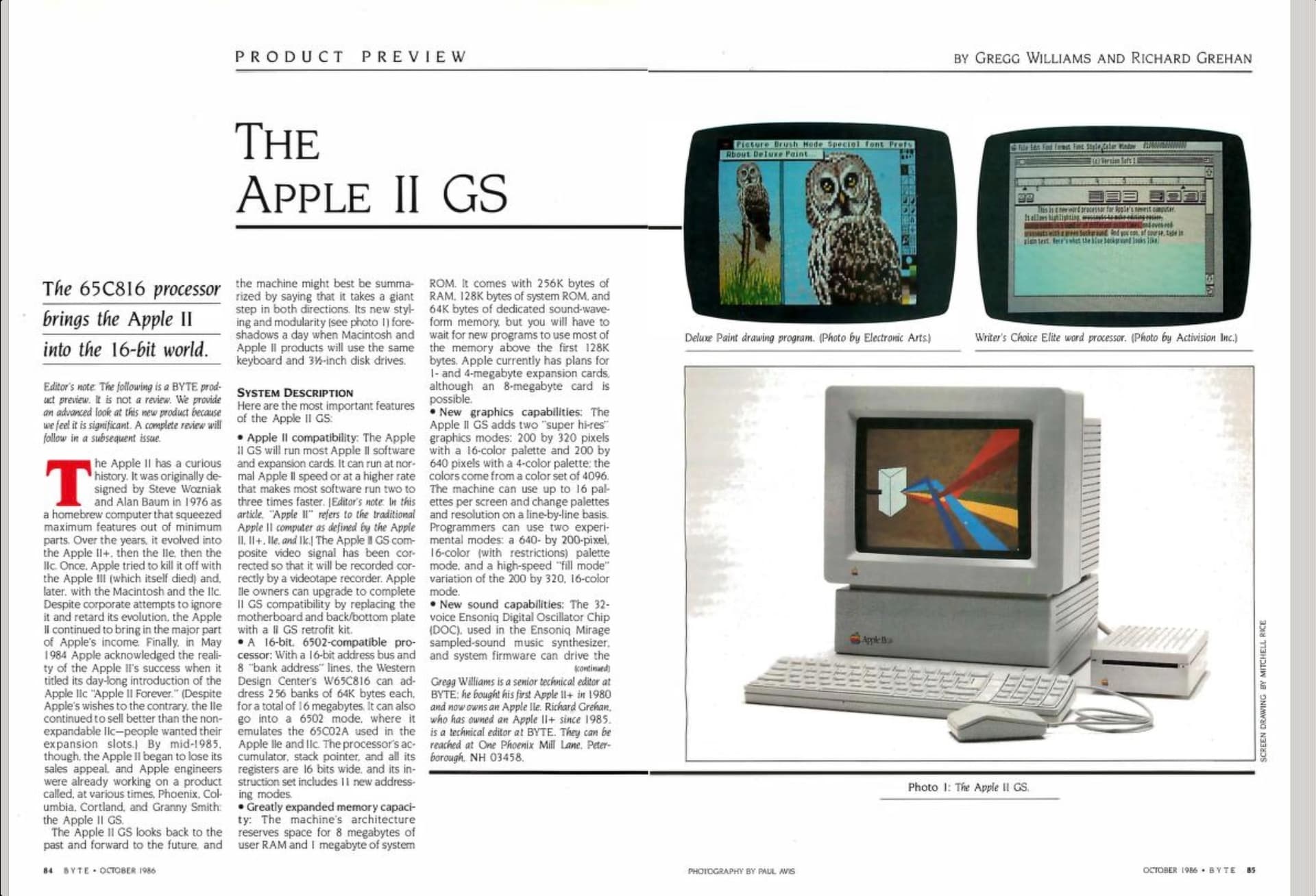 Byte Review of Apple II GS (1986) - Hardware - Retro Computing