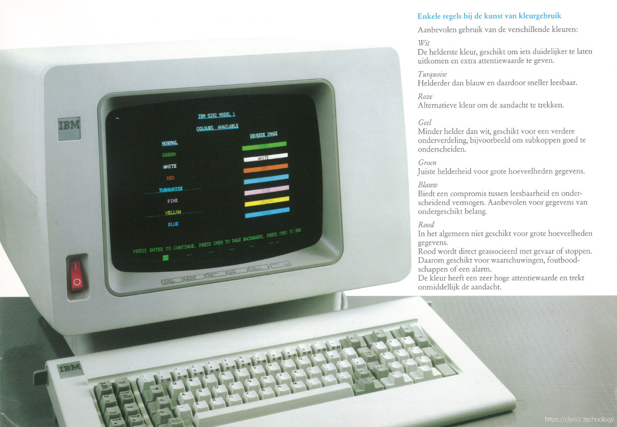 The art of using colors on screen (IBM 5292), Ormas 4835 
