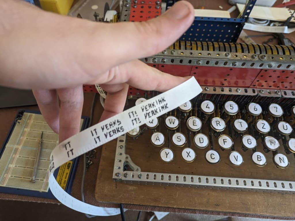 Field Hellschreiber (1929 portable teletype) rebuilt in